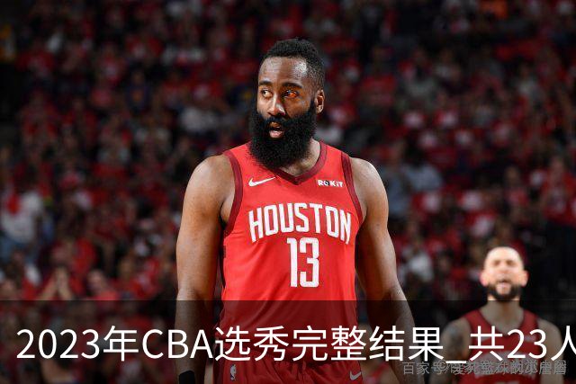 2023年CBA选秀完整结果 共23人被选中历史次高